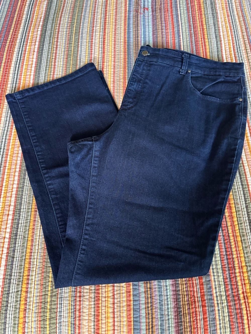 Charter Club Lexington Straight leg stretch jeans 20W Dark blue wash